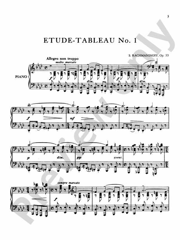 Rachmaninoff - Etudes Tableaux, Op. 33 - Piano Solo (Digital Download)