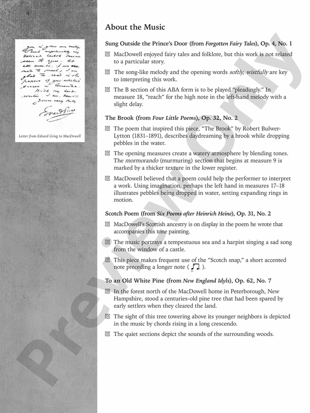 Classics for the Advancing Pianist: Edward MacDowell, Book 2: Late Intermediate to Early Advanced Repertoire - Piano (Digital Download)