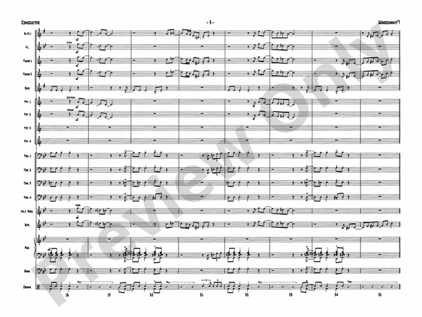 Whodunnit? - Jazz Ensemble Conductor Score & Parts (Digital Download)