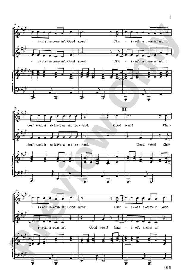 Good News! Chariot's A-Comin' – 2-Part Choral Octavo (Digital Download)