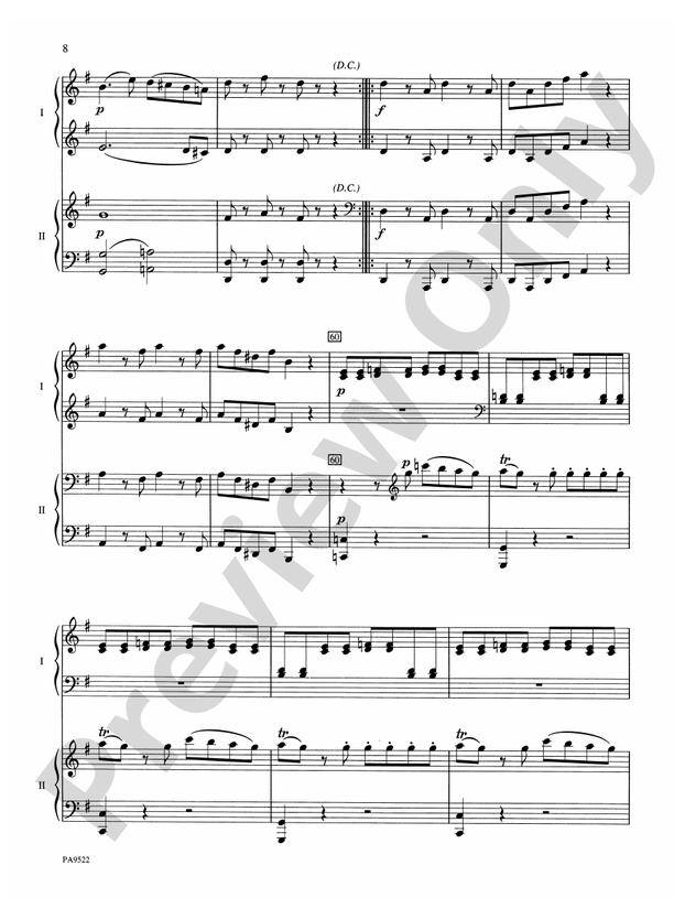 Eine Kleine Nachtmusik - 2 Pianos, 4 Hands (Digital Download)