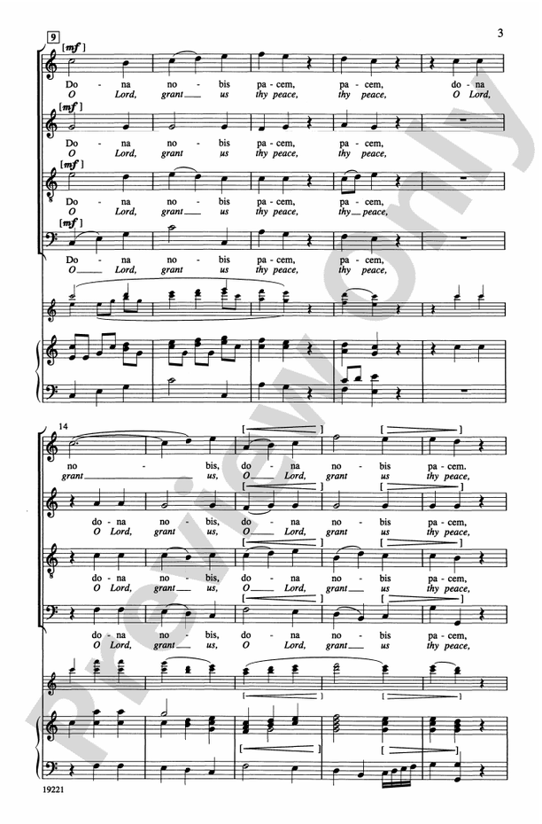 Dona Nobis Pacem (from Missa Solemnis) – SATB Choral Octavo (Digital Download)