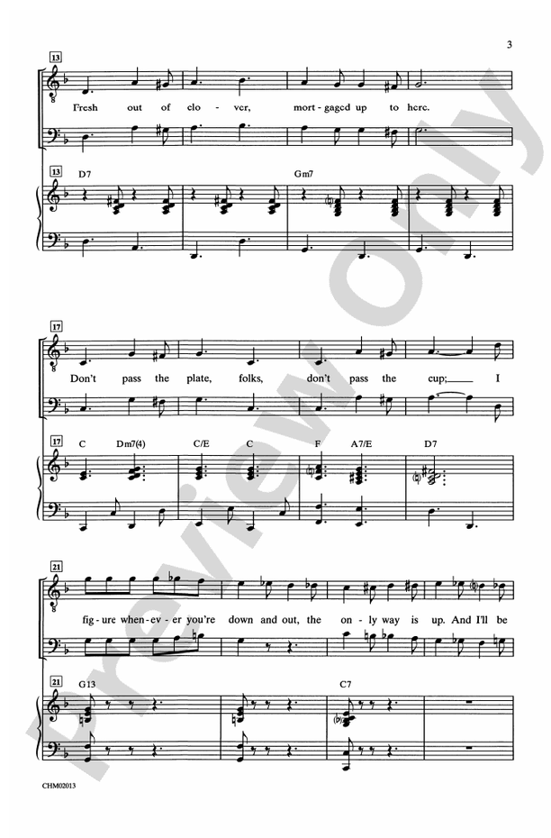 Hey, Look Me Over – TTBB Choral Octavo (Digital Download)