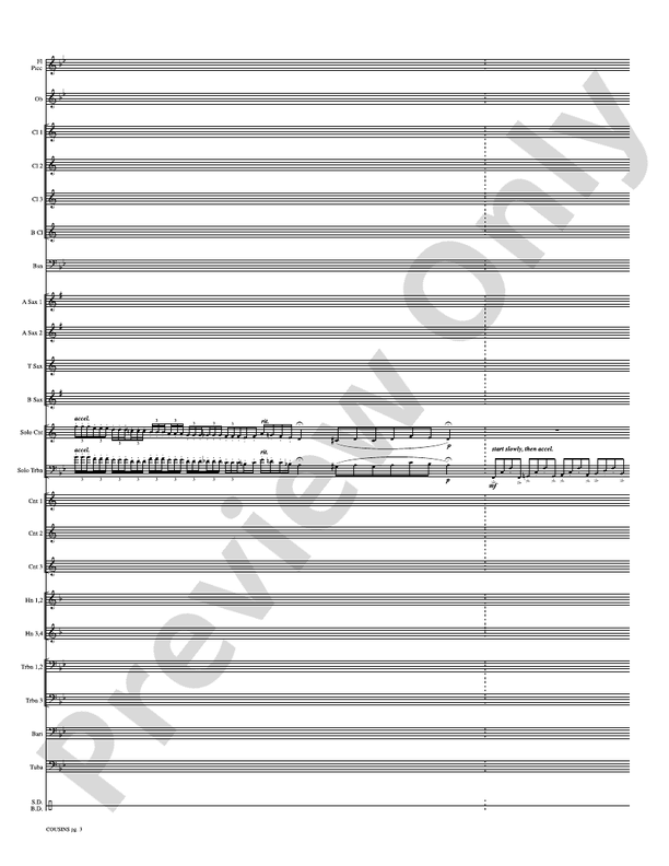 Cousins (Cornet and Trombone Duet and Concert Band) - Concert Band Conductor Score & Parts (Digital Download)