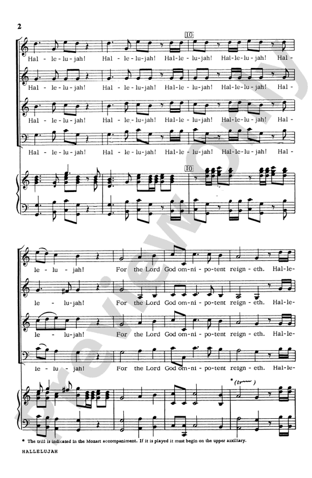 Hallelujah Chorus in C Major – SATB Choral Octavo (Digital Download)