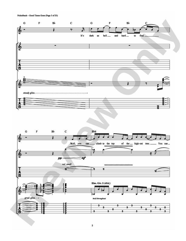 Good Times Gone - Guitar TAB (Digital Download)