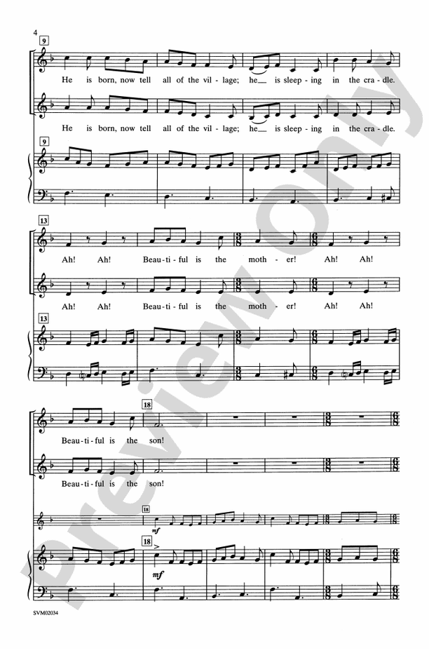 Bring a Torch, Jeannette, Isabella – 2-Part Choral Octavo (Digital Download)