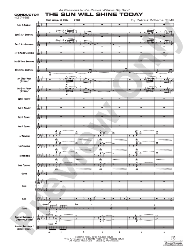 The Sun Will Shine Today - Jazz Ensemble Conductor Score & Parts(Digital Download)