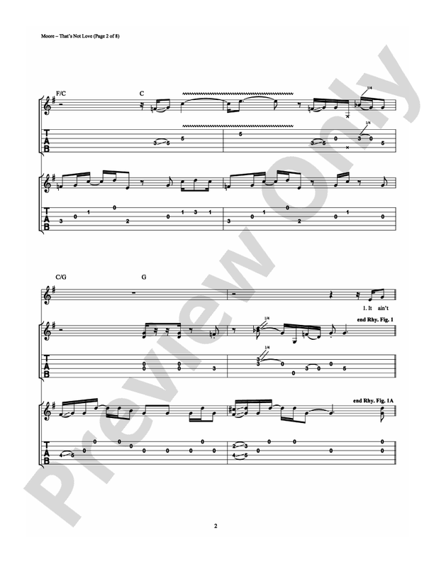 That's Not Love - Guitar TAB (Digital Download)
