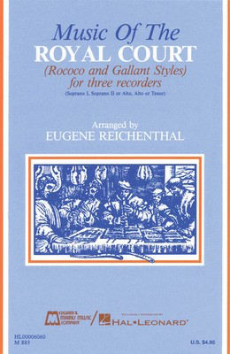 Music of the Royal Court - Score - Various - Recorder Edward B. Marks Music Company Recorder Ensemble