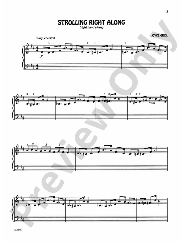 More Left Alone -- Right On!: for Left Hand Alone or Right Hand Alone - Piano Solo (Digital Download)