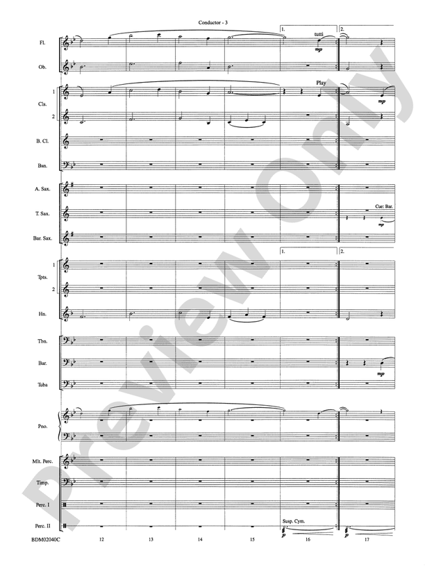 River of Dreams - Concert Band Conductor Score & Parts (Digital Download)
