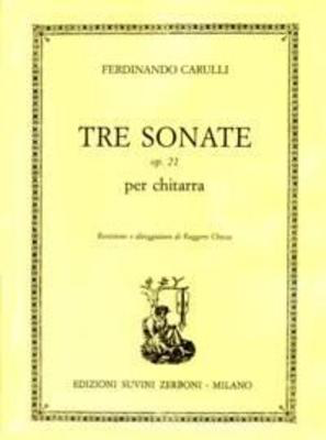 Tre Sonate Sc 21 Per Chitarra - Ferdinando Carulli - Classical Guitar Edizioni Suvini Zerboni Guitar Solo