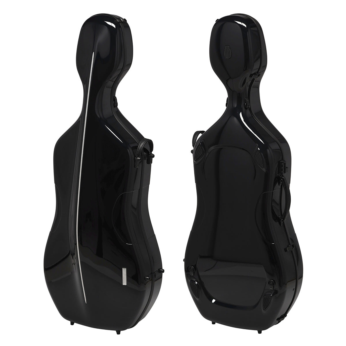 GEWA Air 3.9 Cello Case Black Gloss with Blue Interior
