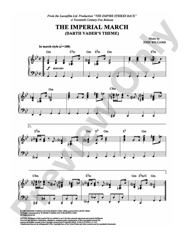 The Imperial March (Darth Vader's Theme) - DSM-PS-0000497 - Piano (Digital Download)