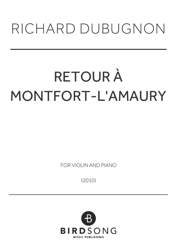 Retour à Montfort-l'Amaury - Richard Dubugnon - Violin/Piano (Digital Download)