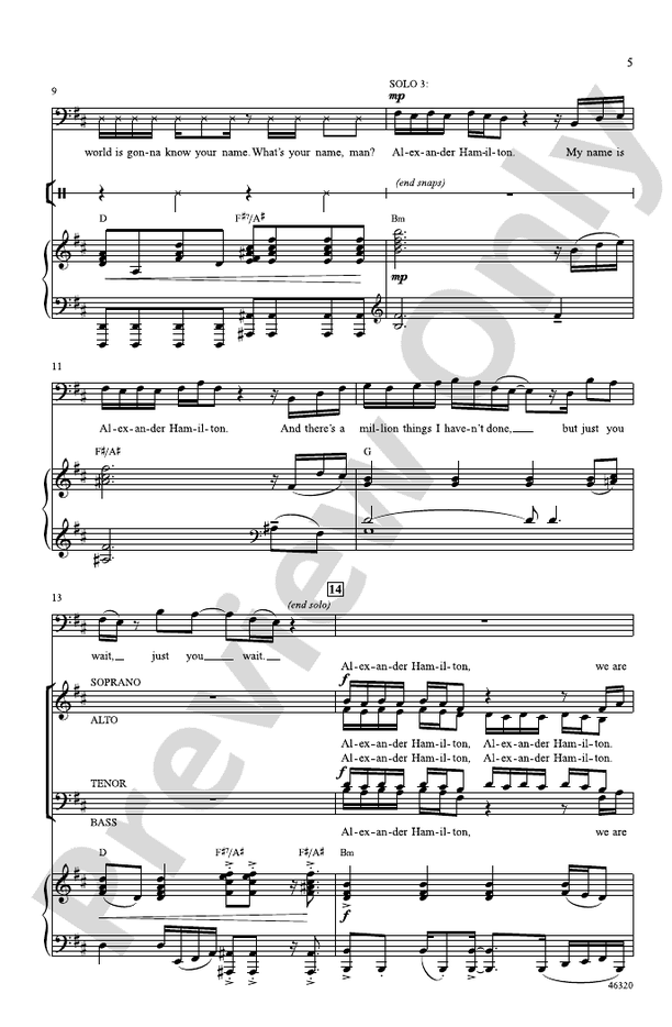 Hamilton – SATB Choral Octavo (Digital Download)