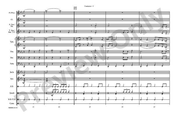 Goldfinger / James Bond Theme – Marching Band Conductor Score & Parts (Digital Download)