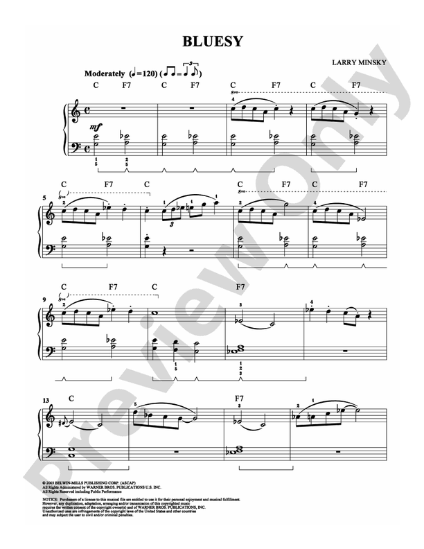 Bluesy - Easy Piano (Digital Download)