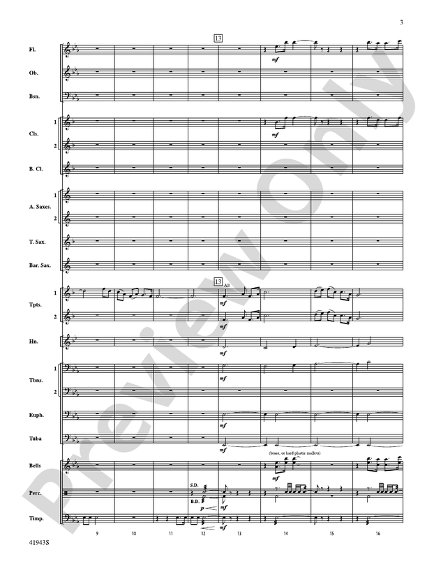 To Absent Friends - Concert Band Conductor Score & Parts (Digital Download)