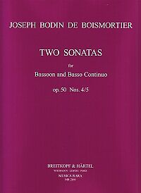 Boismortier - 2 Sonatas Op50/4 & 5 - Bassoon/Piano Accompaniment Musica Rara