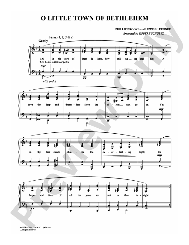O Little Town of Bethlehem - PVG - Phillips Brooks (Digital Download)
