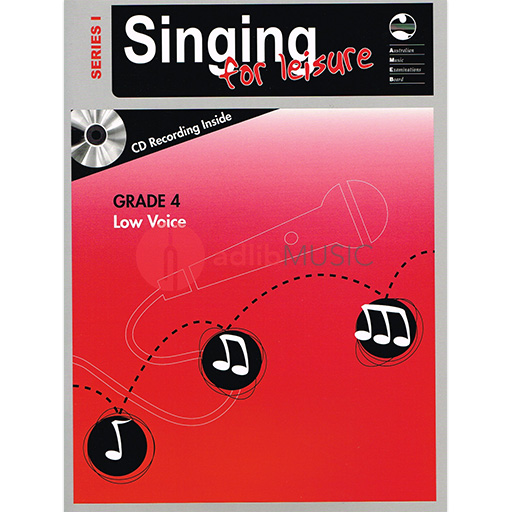 Singing For Leisure Series 1 Grade 4 - Low Voice/CD AMEB 1203083139