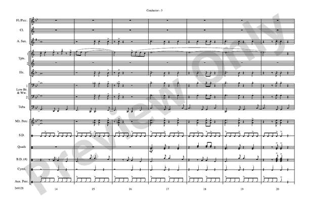 Fiesta Bahia – Marching Band Conductor Score & Parts (Digital Download)