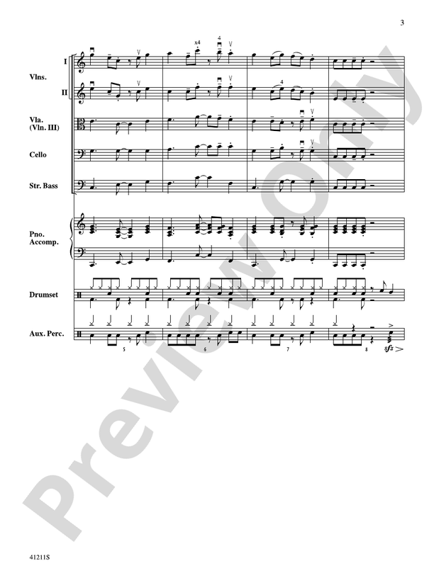 Frosty's Caribbean Holiday – String Orchestra Conductor Score & Parts (Digital Download)
