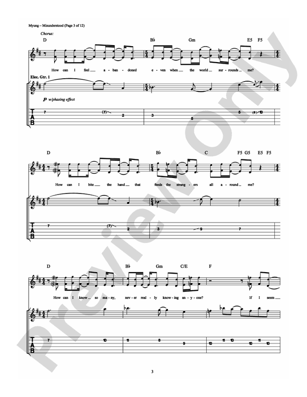 Misunderstood - Guitar TAB (Digital Download)