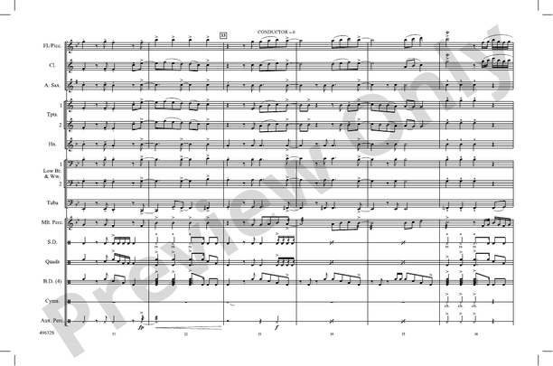 Permission to Dance – Marching Band Conductor Score & Parts (Digital Download)