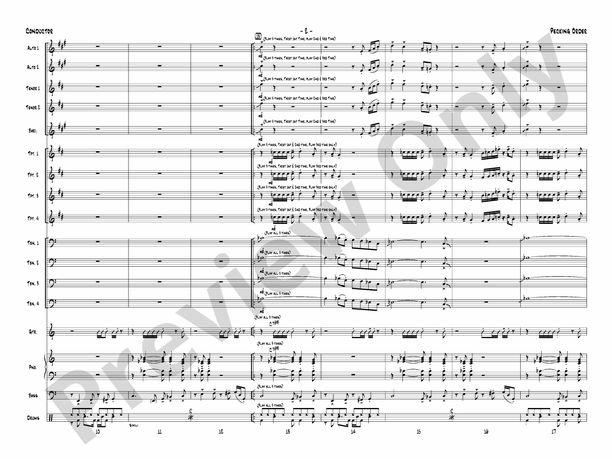 Pecking Order - Jazz Ensemble Conductor Score & Parts (Digital Download)