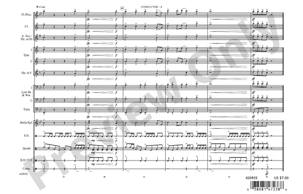 Best Song Ever – Marching Band Conductor Score & Parts (Digital Download)
