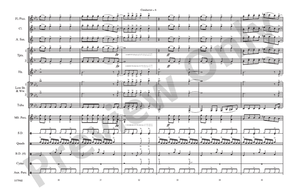 She'd Be California – Marching Band Conductor Score & Parts (Digital Download)
