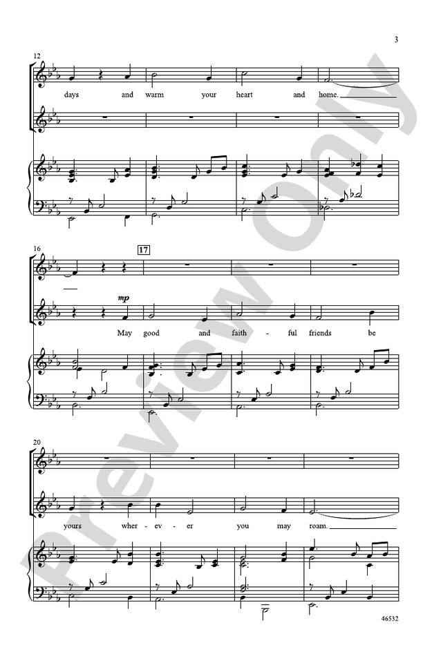 May a Rainbow Run Beside You – 2-Part Choral Octavo (Digital Download)