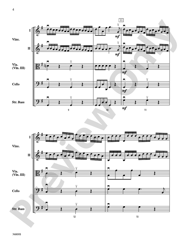 Concerto in G Major (from the Concerto for Two Mandolins) – String Orchestra Conductor Score & Parts (Digital Download)