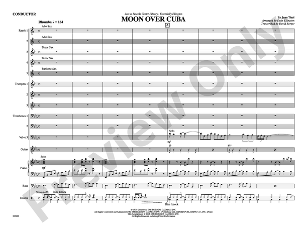 Moon over Cuba - Jazz Ensemble Conductor Score & Parts (Digital Download)