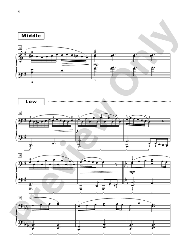 Grand Trios for Piano, Book 6: 4 Late Intermediate Pieces for One Piano, Six Hands  (Digital Download)