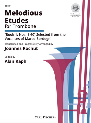 Bordogni - Melodious Etudes Book 1 #1-60 - Trombone/Audio Access Online edited by Rochut Fischer O1594X