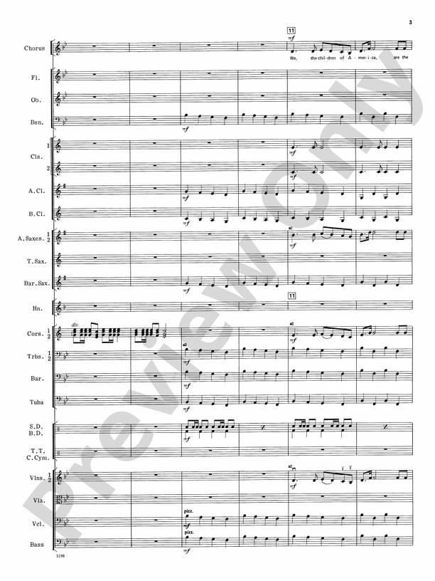 We, the Children of America - Concert Band Conductor Score & Parts (Digital Download)