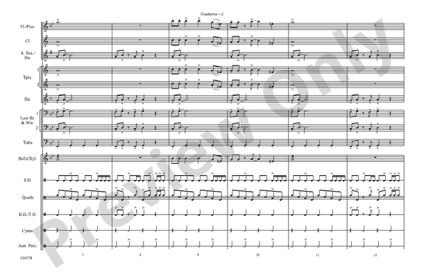 Rock and Roll (Arr. Doug Adams) – Marching Band Conductor Score & Parts (Digital Download)