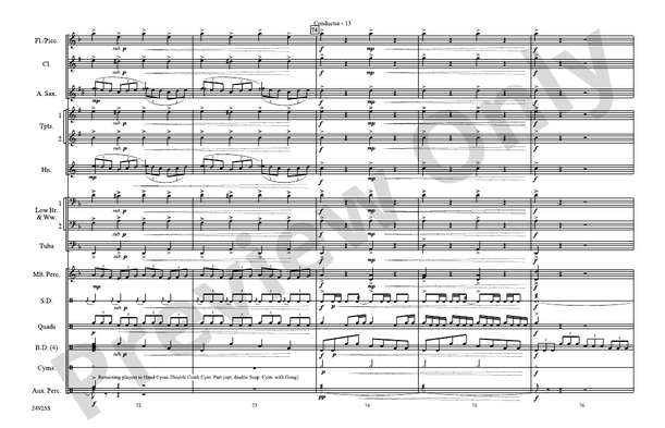 A New World, Movement Three – Marching Band Conductor Score & Parts (Digital Download)