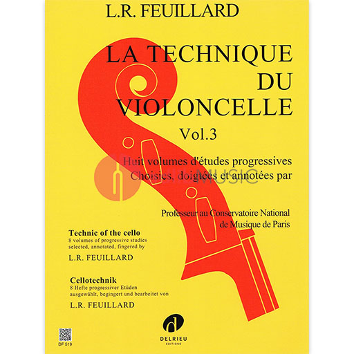 Feuillard - Technic of the Cello Volume 3 - Cello Delrieu EMDF519