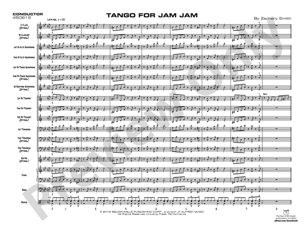Tango for Jam Jam – Jazz Ensemble Conductor Score & Parts (Digital Download)
