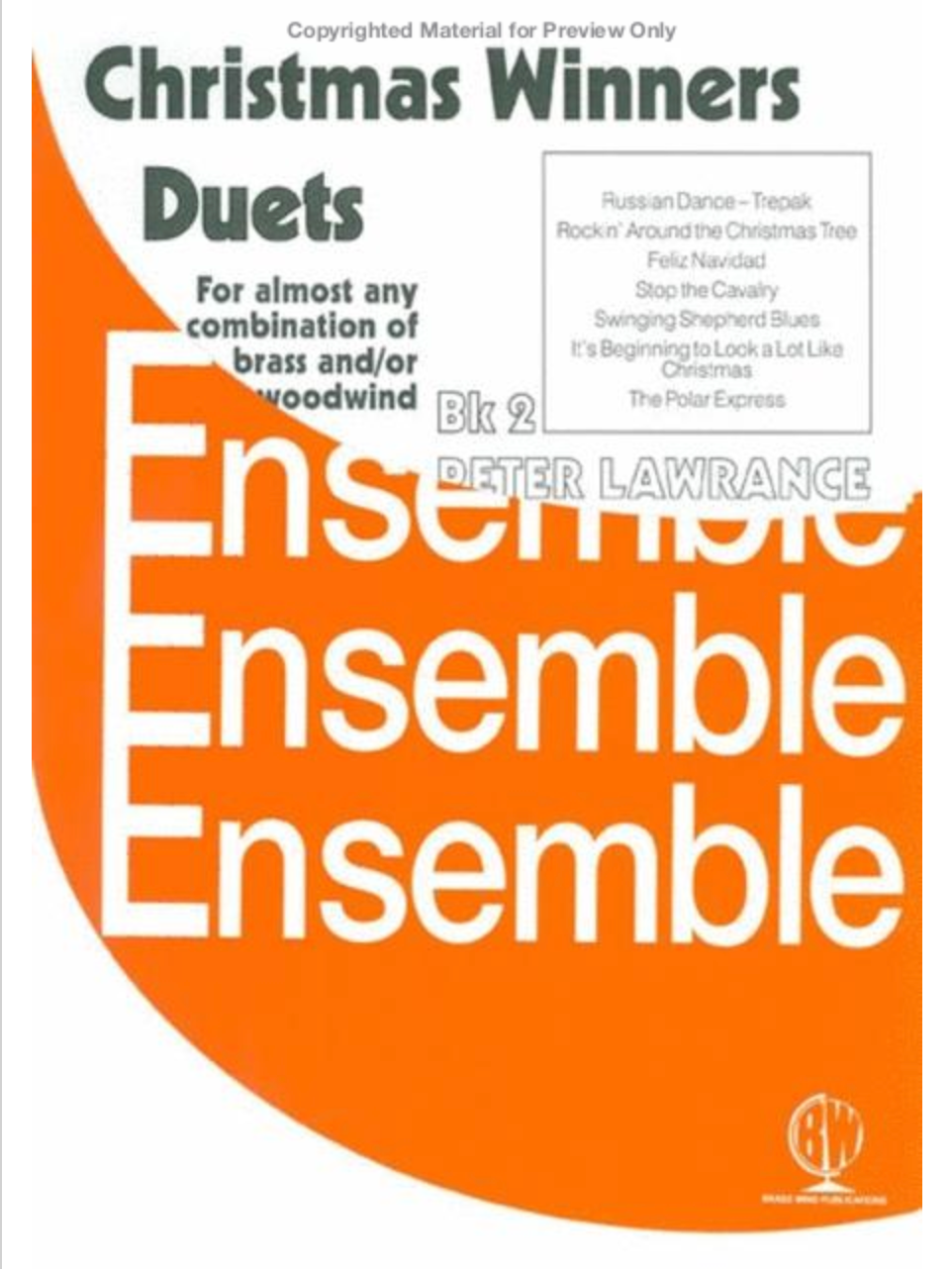 Christmas Winners Duets Book 2 - Flexible 2-Part by Lawrance Brass Wind BW0822