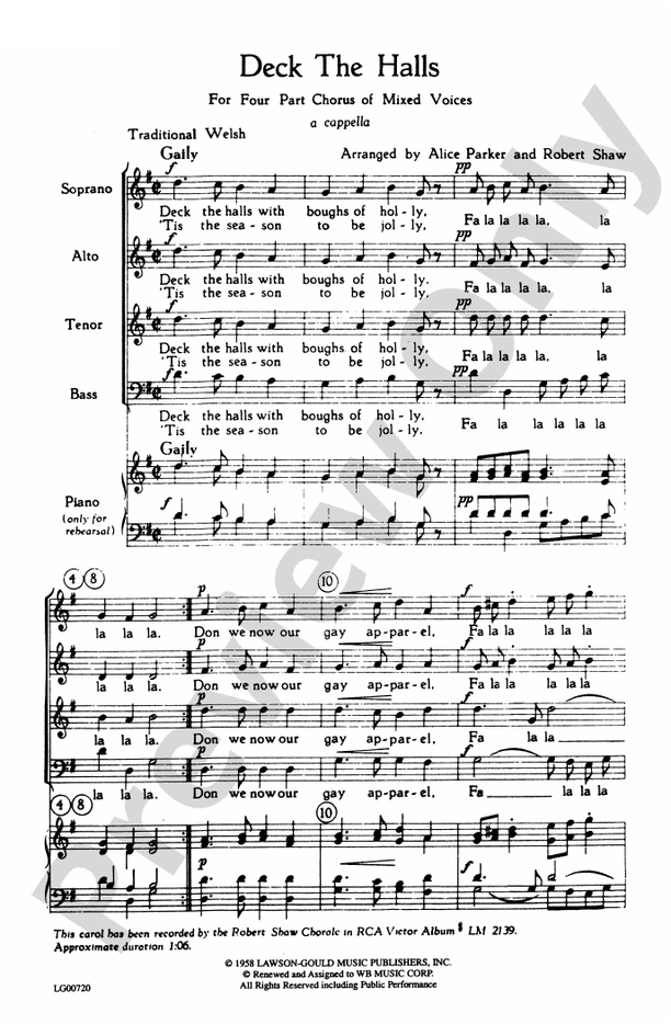 Deck the Halls – SATB Choral Octavo (Digital Download)