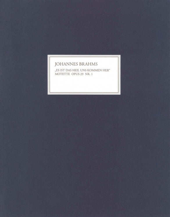 Motet Op 29 No 1 Facsimile Vocal Score