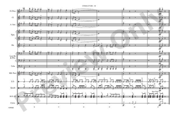 Rock and Roll (Arr. Roland Barrett) – Marching Band Conductor Score & Parts (Digital Download)