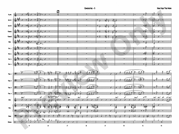 How High the Moon - Jazz Ensemble Conductor Score & Parts(Digital Download)