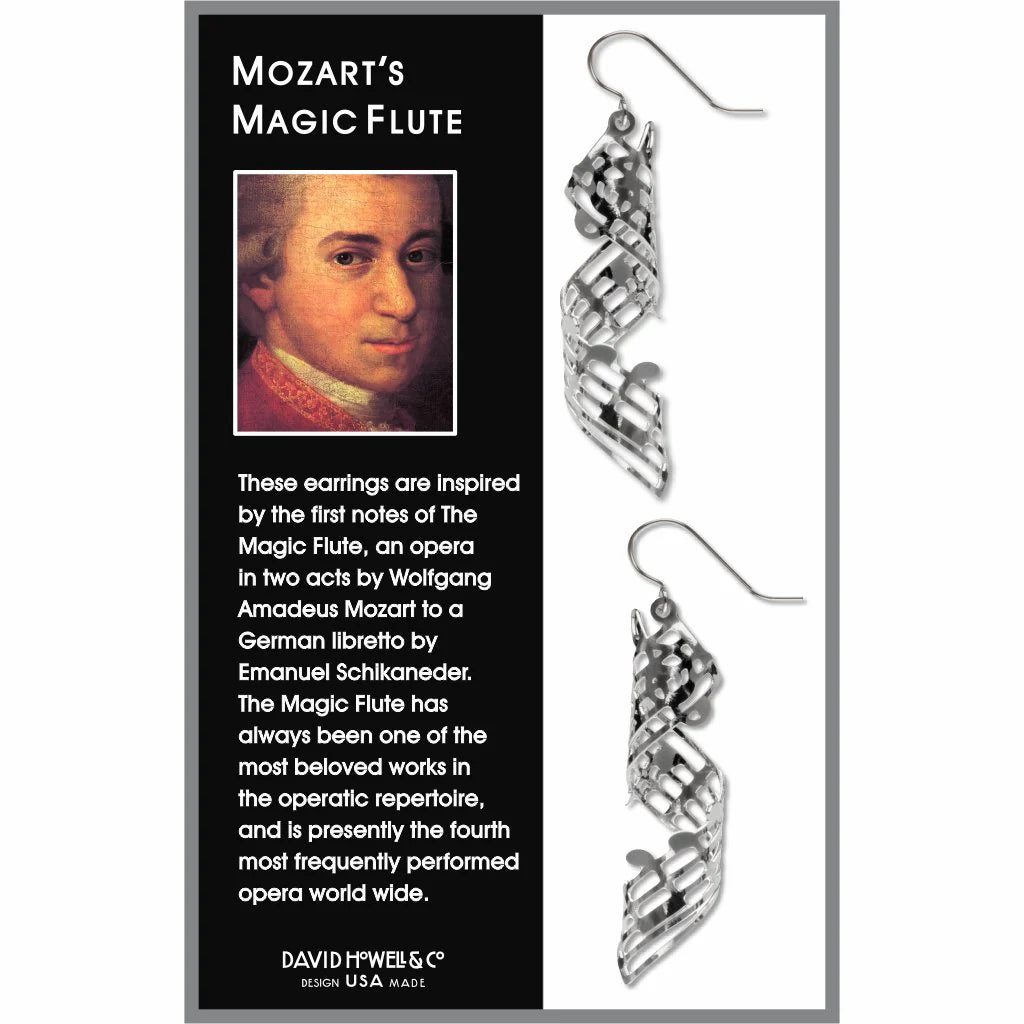 Mozart's The Magic Flute Musical Note Earrings